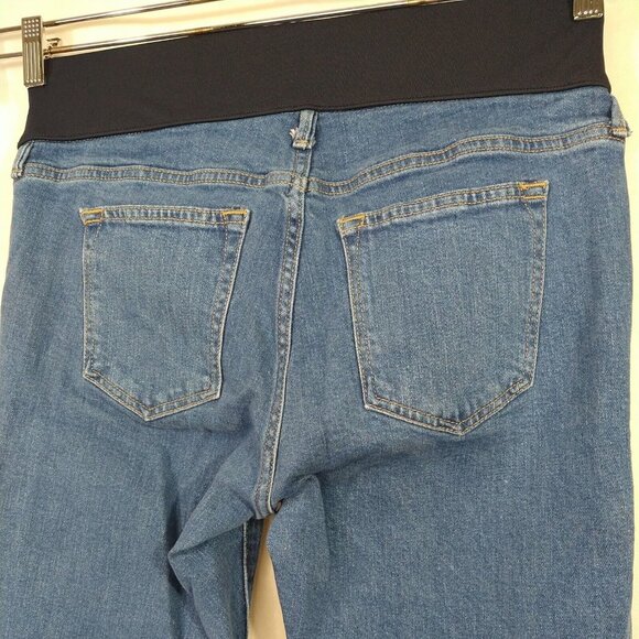 Gap 1969 Maternity Jeans Cropped Ankle Slim Straight Women Size 29 R Medium Wash - Picture 4 of 8